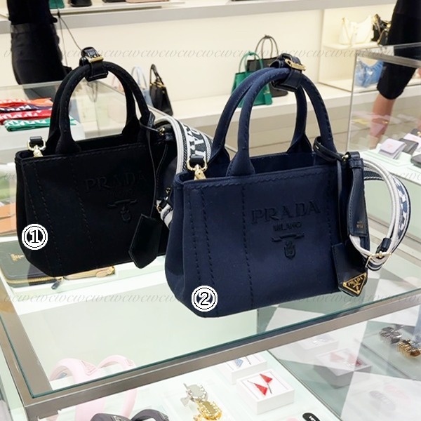 PRADA【国内発】日本限定 コットンキャンバス ミニハンドバッグ