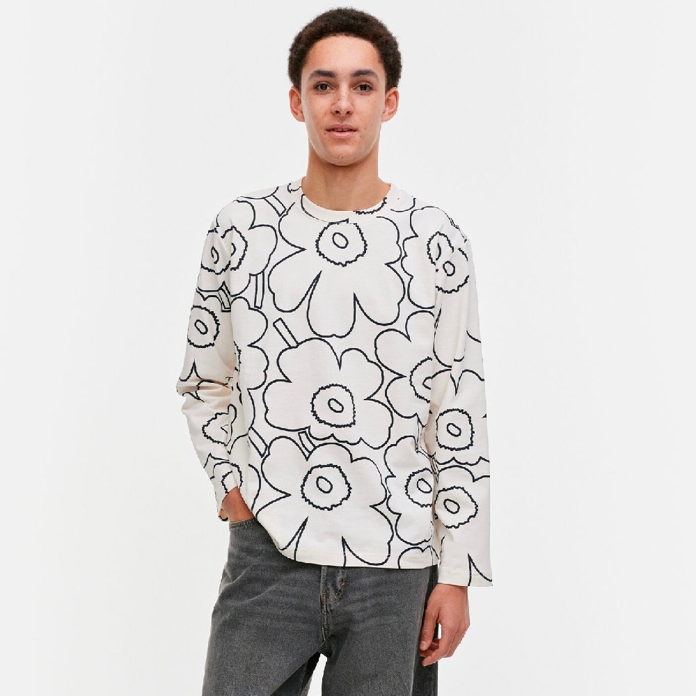 24AW■marimekko■Biitti Pieni Piirto Unikko コットンTシャツ 2024SS】マリメッコ/ Biitti Pieni Piirto Unikko Tシャツ