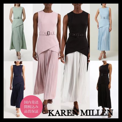 KAREN MILLEN* ストラクチャー ショルダー チェーン ドレス KAREN MILLEN ブラックワンショルダードレス レンタル