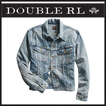 RRL More Jackets Short Denim Plain Cotton Logo Jackets