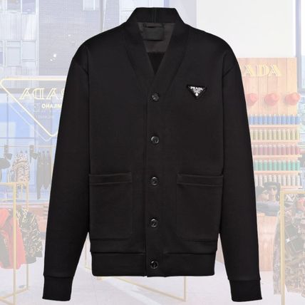 PRADA◇クロップドコットン リブニットカーディガン (PRADA