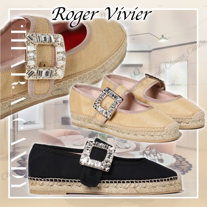 【24SS NEW】ROGER VIVIER /クリスタル装飾 エスパドリーユ /2色
