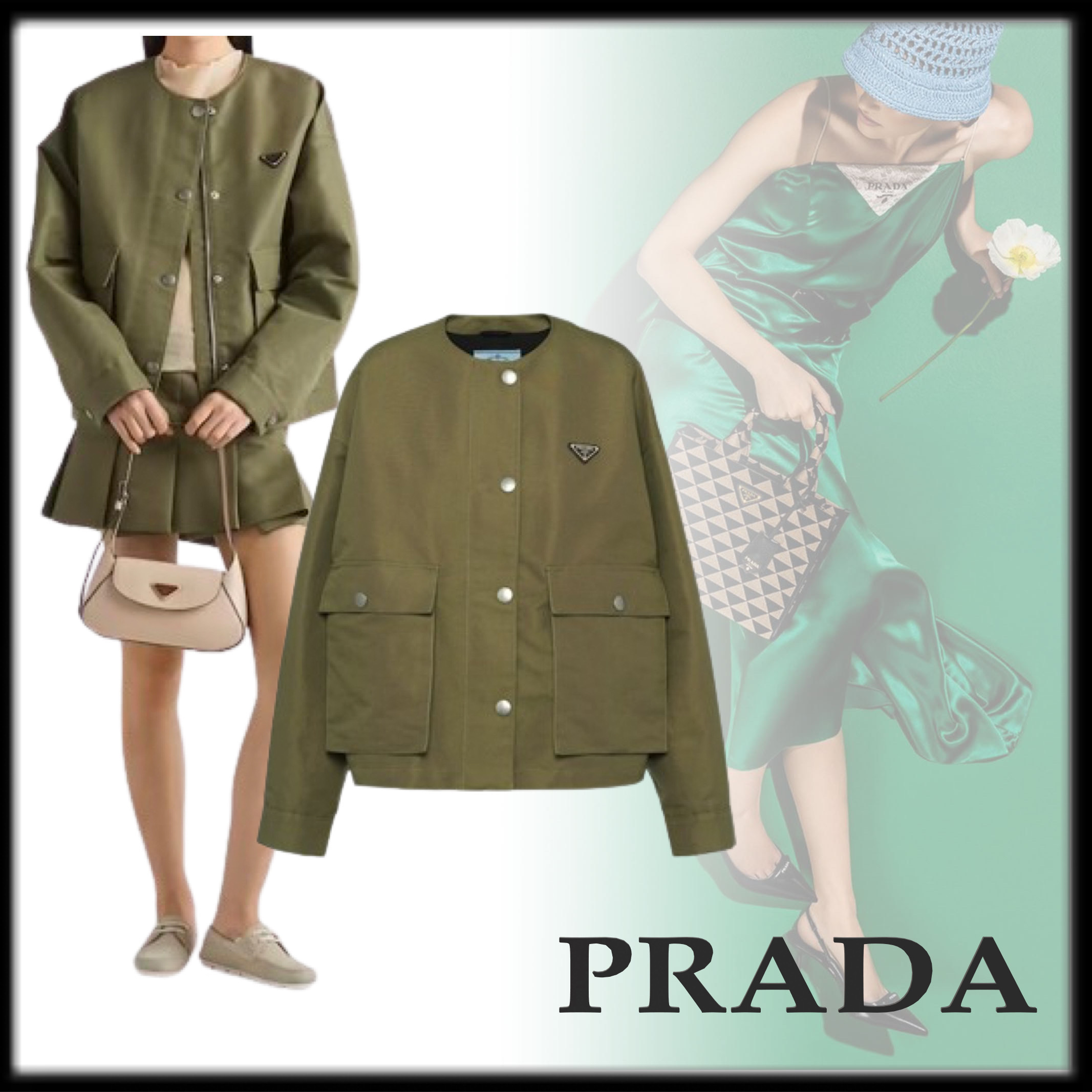 PRADA テクニカル キャンバス ブルゾンジャケット