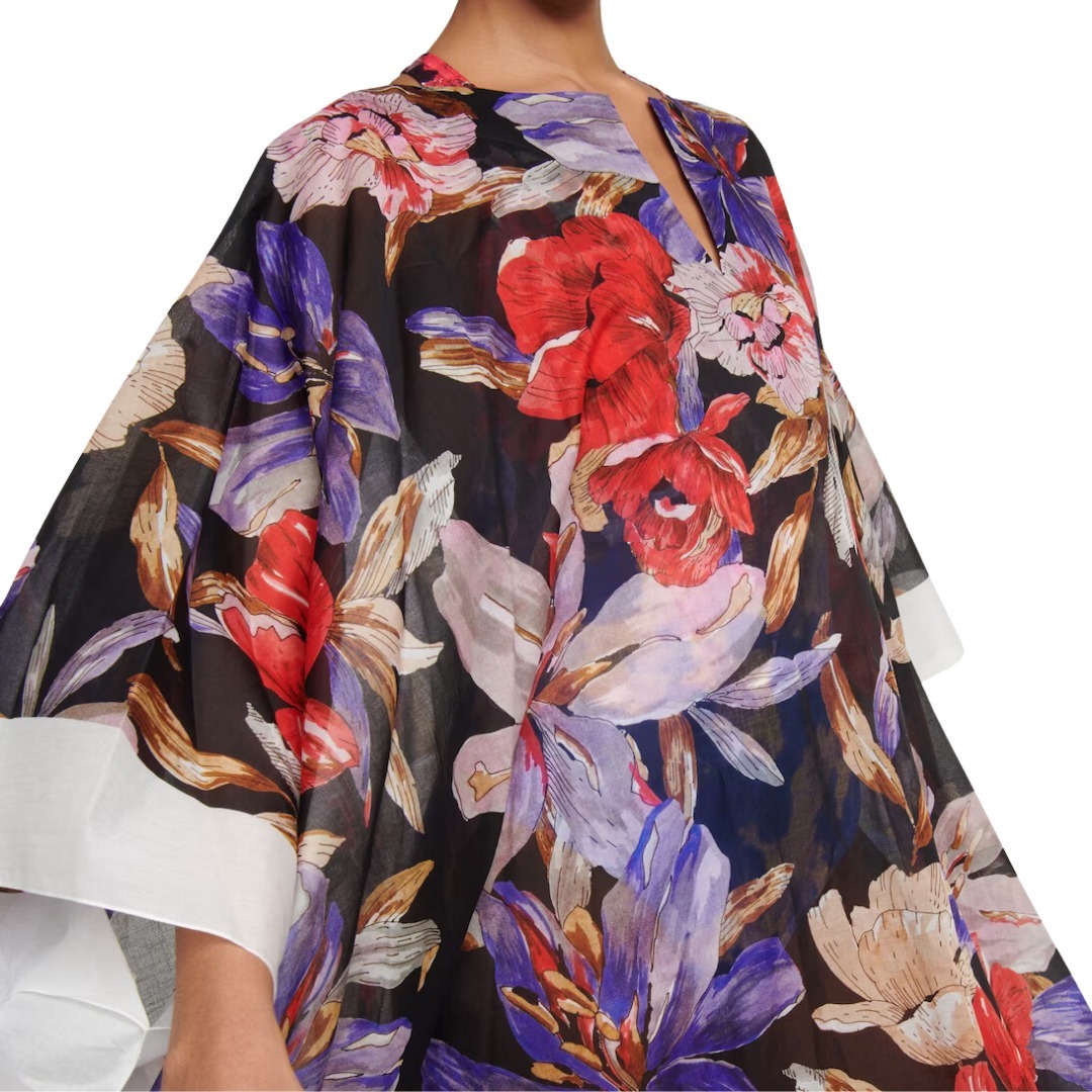 ★決算特価商品★ Dries Van Noten カフタン 花柄 Vネック 七分袖 ワンピース ワンピース