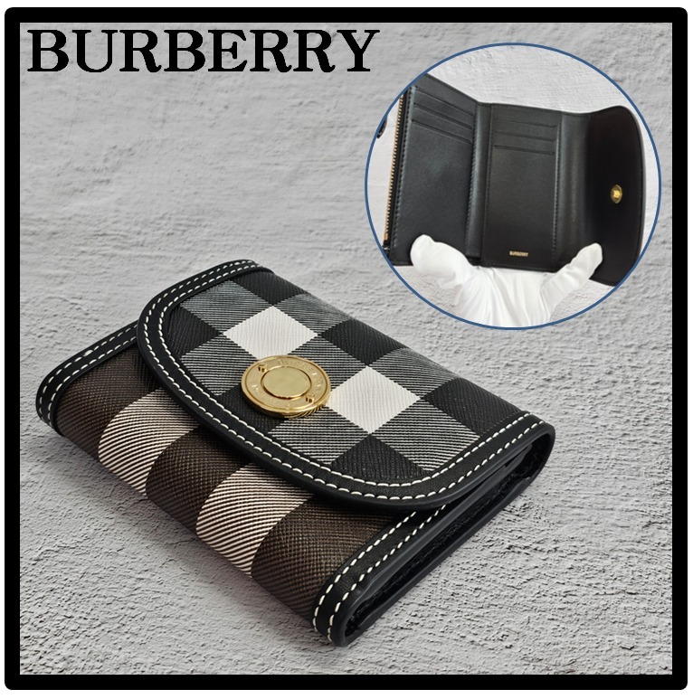 ★関税込★BURBERRY★小銭入れ付き 三つ折り財布★