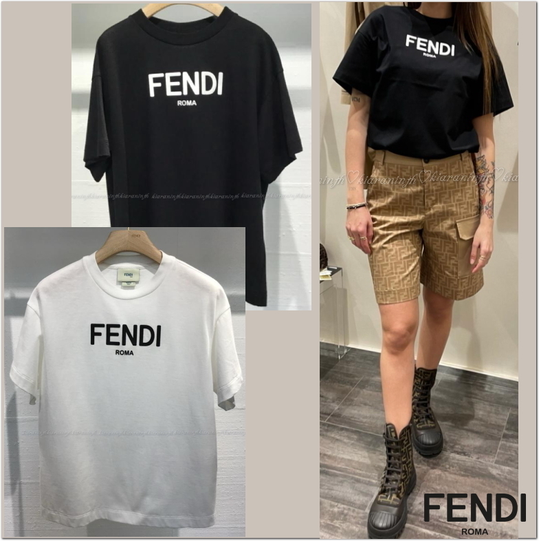 New☆24ss FENDI ロゴTシャツ/10~14歳大人もOK♪【関税込】