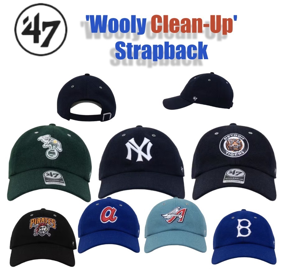 47 Brand ☆ Wooly '47 Clean Up Strapback 47ブランド ウール
