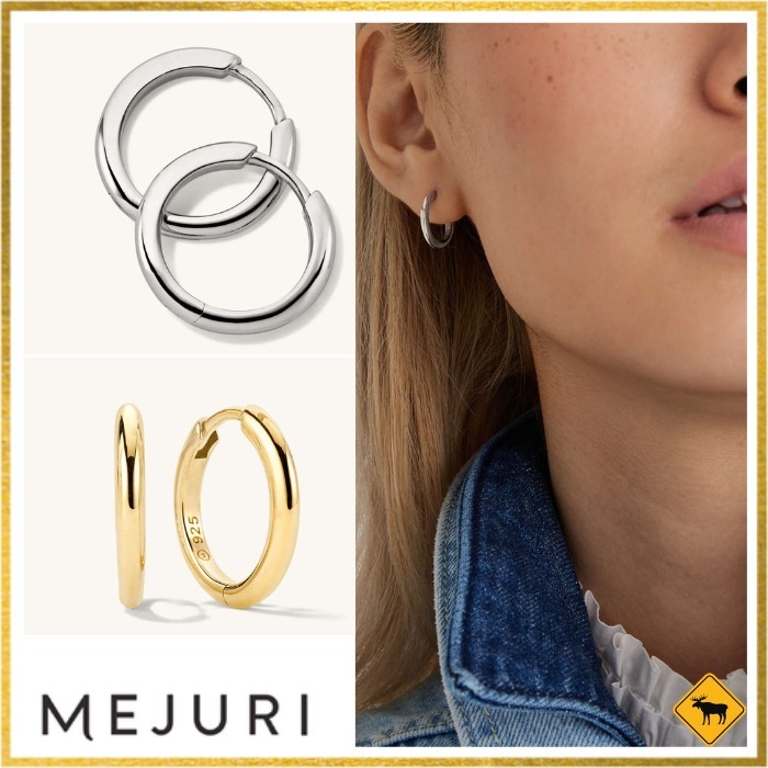 ★MEJURI★カナダ発★シンプル フープピアス★Tube Medium Hoops