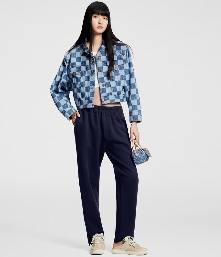 人気★Louis Vuitton★LVリミックス《ダミエ デニムジャケット》