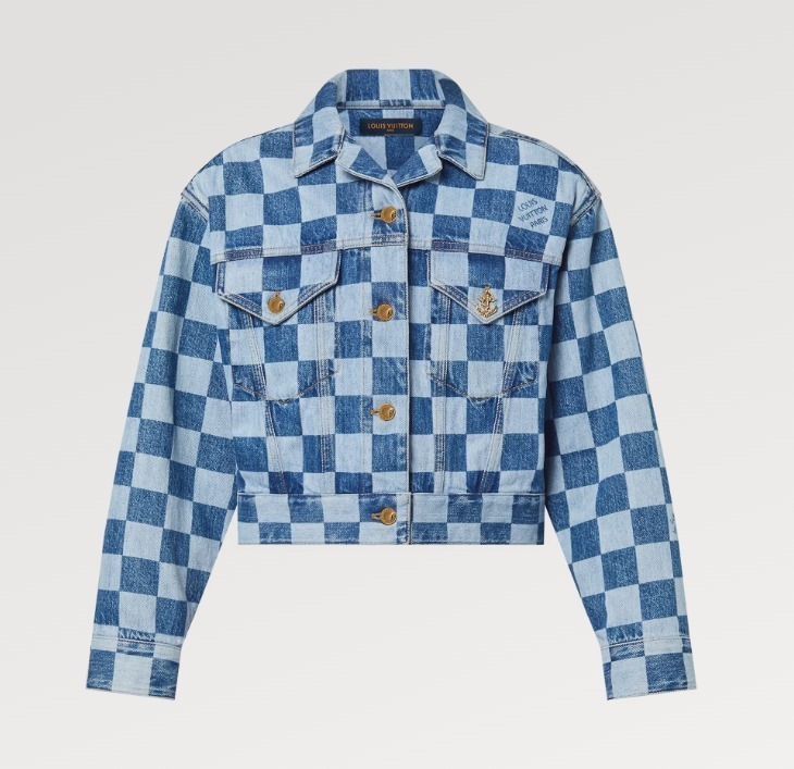 人気★Louis Vuitton★LVリミックス《ダミエ デニムジャケット》