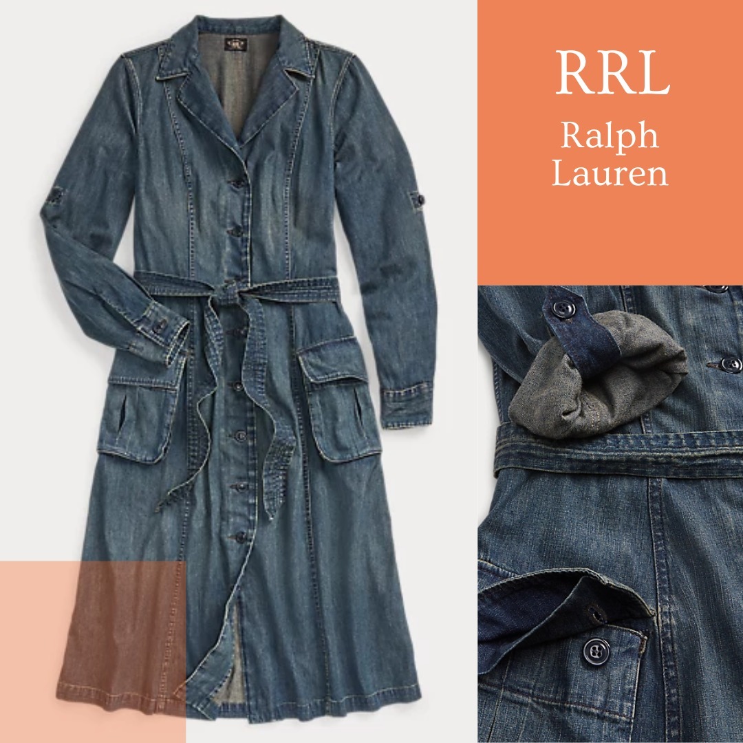 NEW【RRL Ralph Lauren】日本製軽量デニム地 シャツワンピース