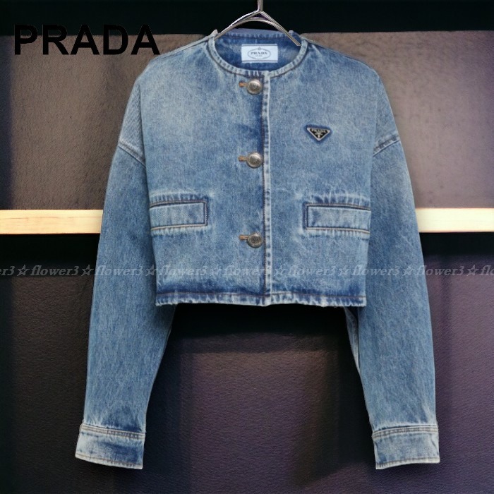 PRADA 人気 プラダ デニム ブルゾンジャケット