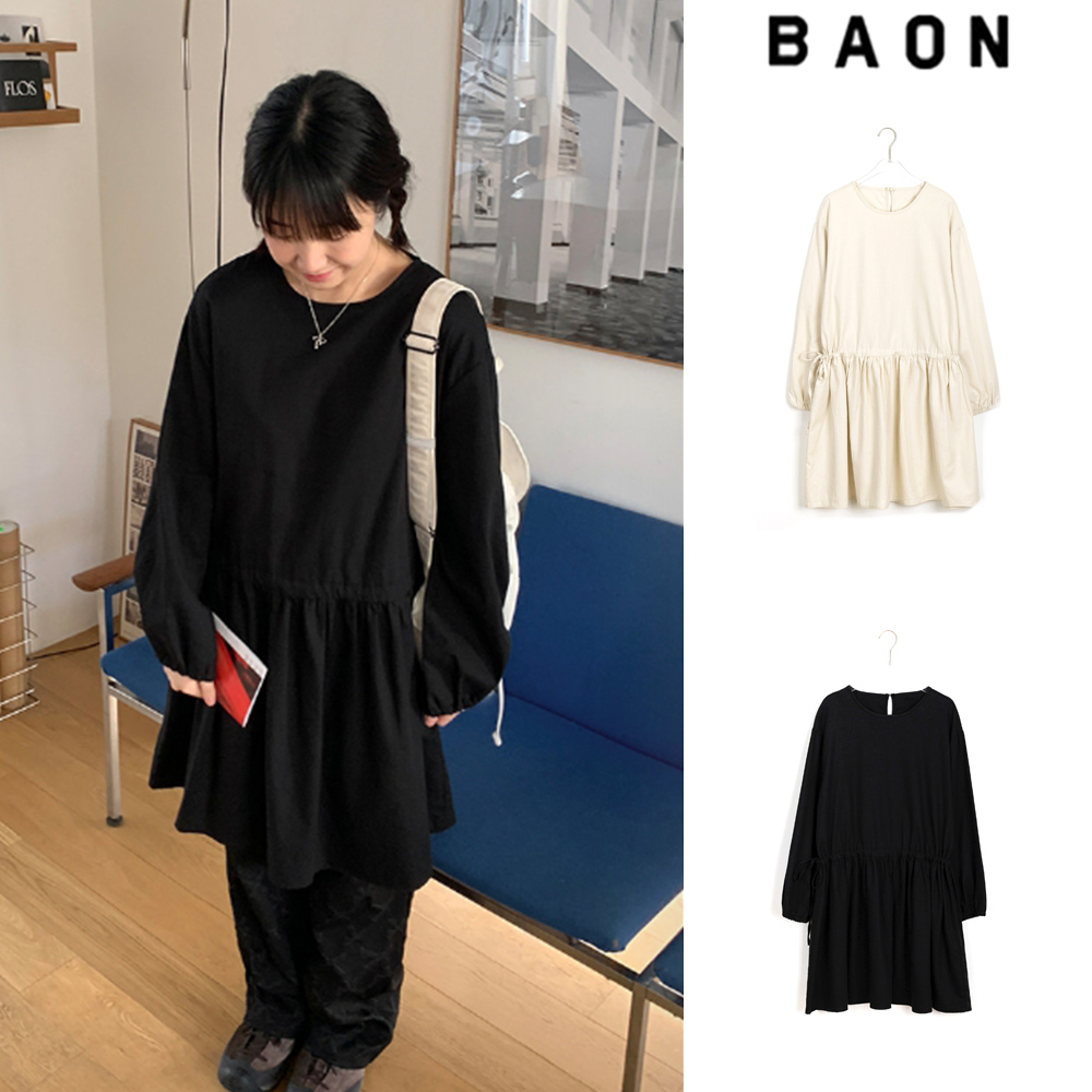 【BAON】Tolim Shirring Midi One Piece