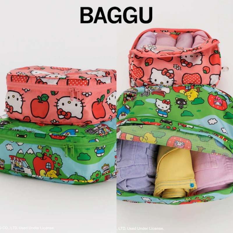 【BAGGU】Packing Cube Set - Hello Kitty and Friends