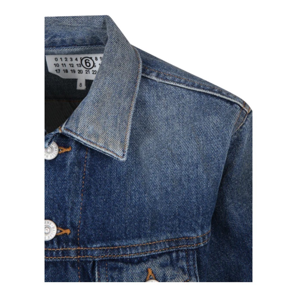 大人もOK！【MM6 MAISON MARGIELA】 ロゴ デニム ジャケット ☆MM6 Maison Margiela☆大人もOK！デニム ジャケット 子供服