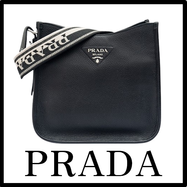☆関税込☆PRADA★VITTELO DAINO フルーレザーホーボーバッグ★