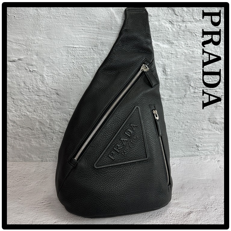 ☆関税込☆PRADA★Leather backpack レザーバックパック★