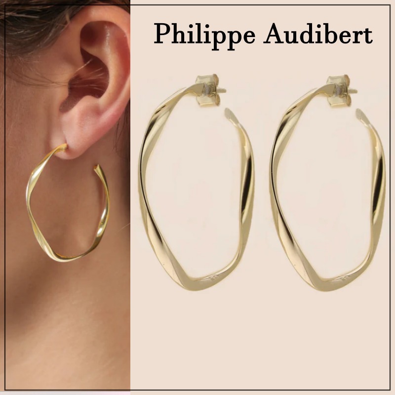 【Philippe Audibert】CHARLEE フープ ピアス Gold