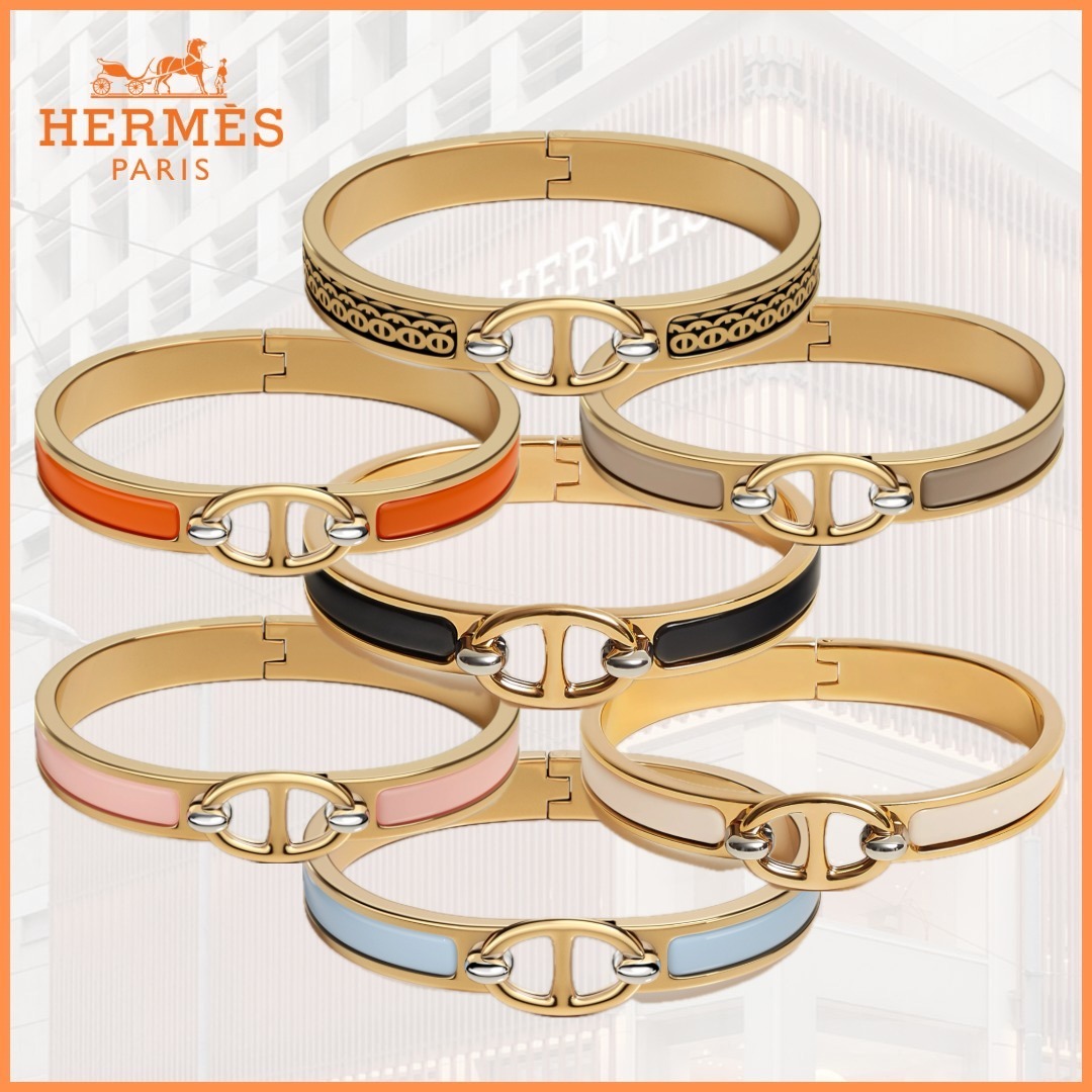 【カラー豊富】HERMESミニクリックアンカーチェーンブレスレット