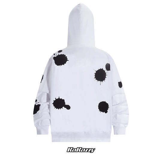 Kakazzy】Full Zip Hoodie 白 ホワイト ユニセックス