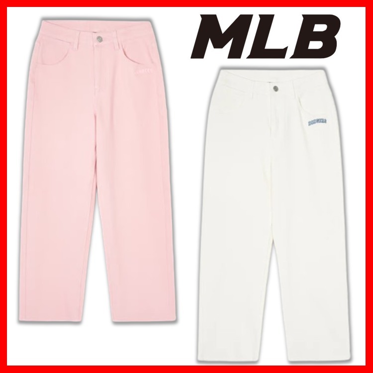 ☆人気☆【MLB】☆Women's Varsity Logo Wide Denim Pant.s☆