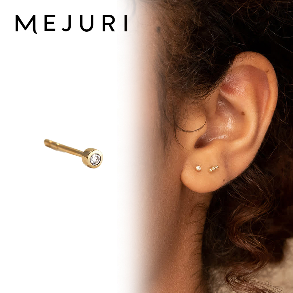 【MEJURI】片耳用 タイニー ダイヤ スタッズ ピアス 関税込