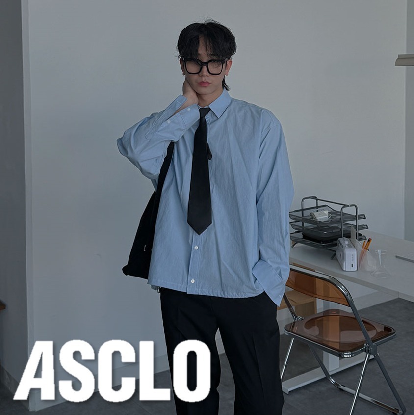 シャツ ASCLO Draw String Overfit Shirt (3color)