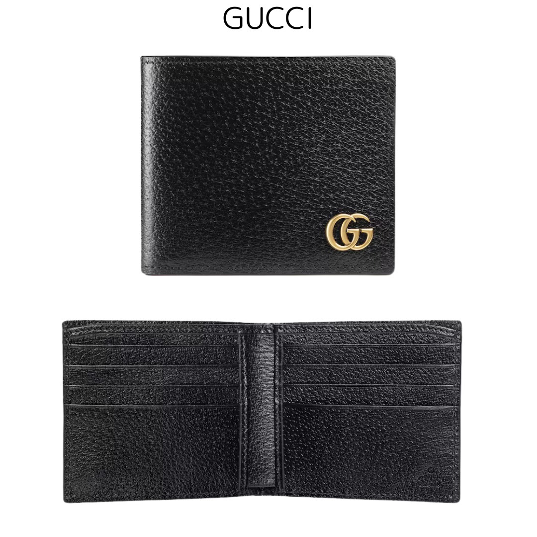 ＜GUCCI＞ 〔GGマーモント〕 二つ折り レザーウォレット