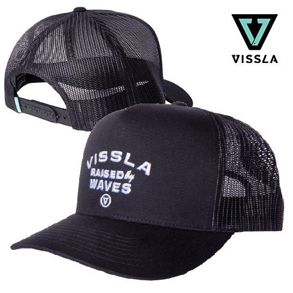 VISSLA☆RAISED BY ECO TRUCKER HAT刺繍グラフィック キャップ帽