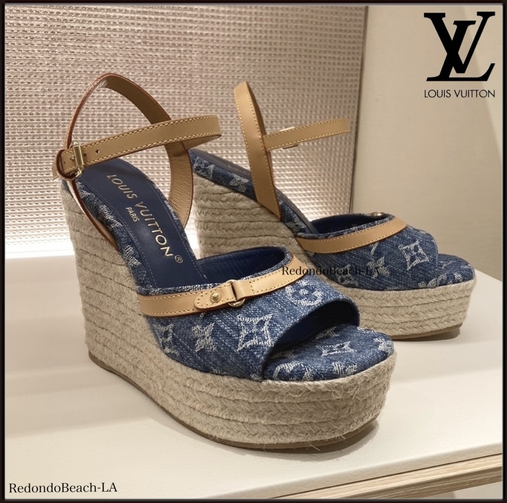 【海外限定】LOUIS VUITTON★Helios Wedge★サンダル★24SS