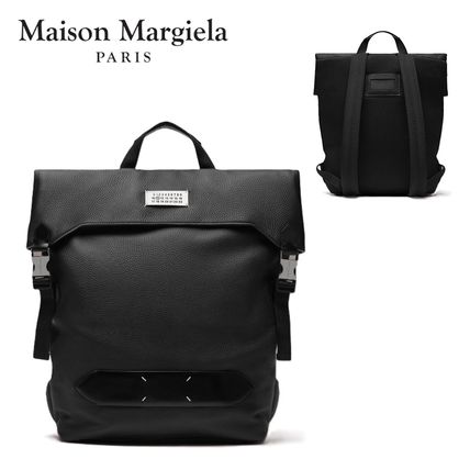 Maison Margiela Backpacks Casual Style Street Style A4 Plain Leather Office Style