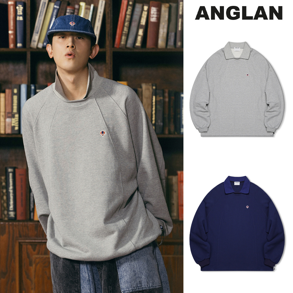【ANGLAN】24SS★ [AG] Wing Collar Incision Sweat Shirt
