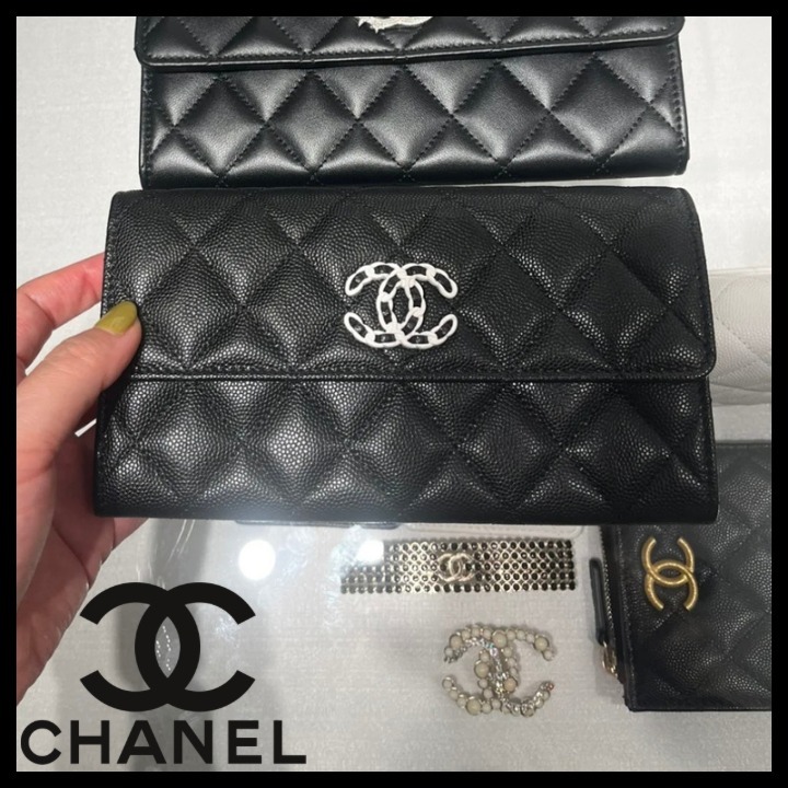 ☆お洒落なCCロゴ☆CHANEL ロング フラップ ウォレット