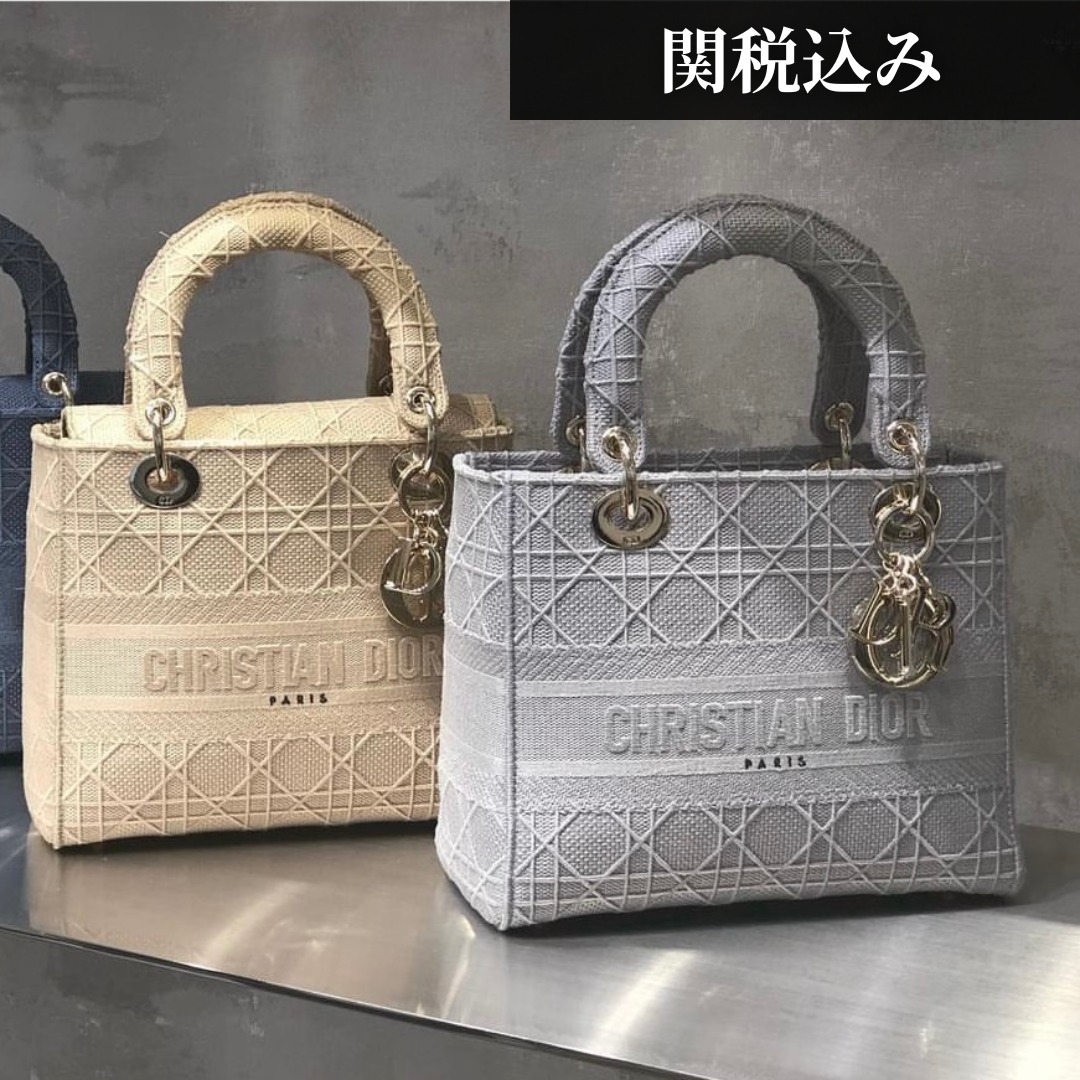 【関税込み】LADY D-LITE MEDIUM BAG カナージュ刺繍
