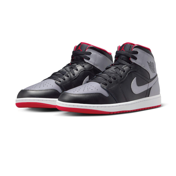 入荷now 安全 1 エアジョーダン ナイキ MID AJ1 赤 黒 レッド ブラック グレー 靴