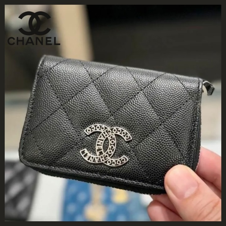☆内側も可愛い☆CHANEL】ジップコインパース