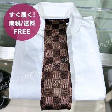 Louis Vuitton Ties Monogram Unisex Silk Logo Ties