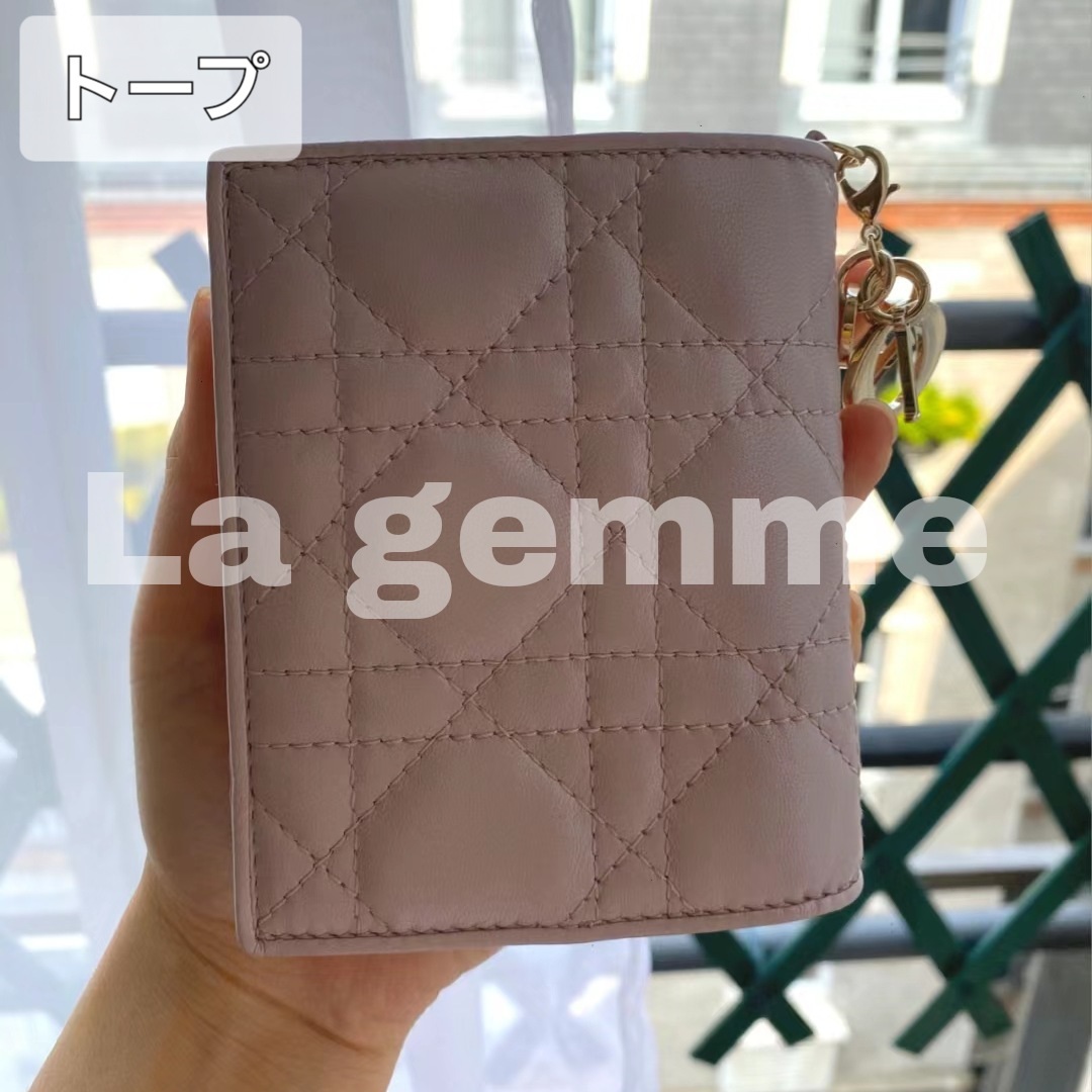 国内発送☆すぐ届く！【ディオール】Lady Dior ミニウォレット