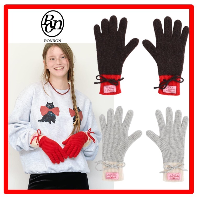 ☆韓国の人気☆【RONRON】☆RIBBON GLOVE.S☆関税込☆