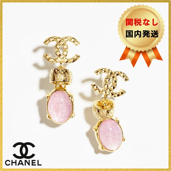 24SS 新作【CHANEL】ピンクのグラスパールがきれいなピアス