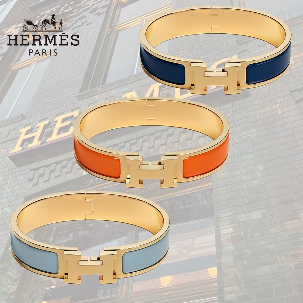 【手元に存在感を♪】HERMES エナメルクリックHブレスレット♪