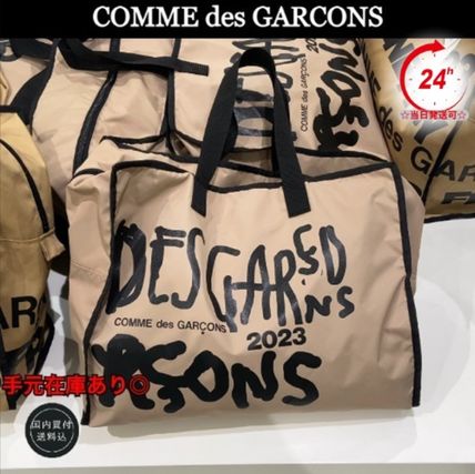 COMME des GARCONS Totes Casual Style Unisex Nylon A4 Oversized Logo Totes