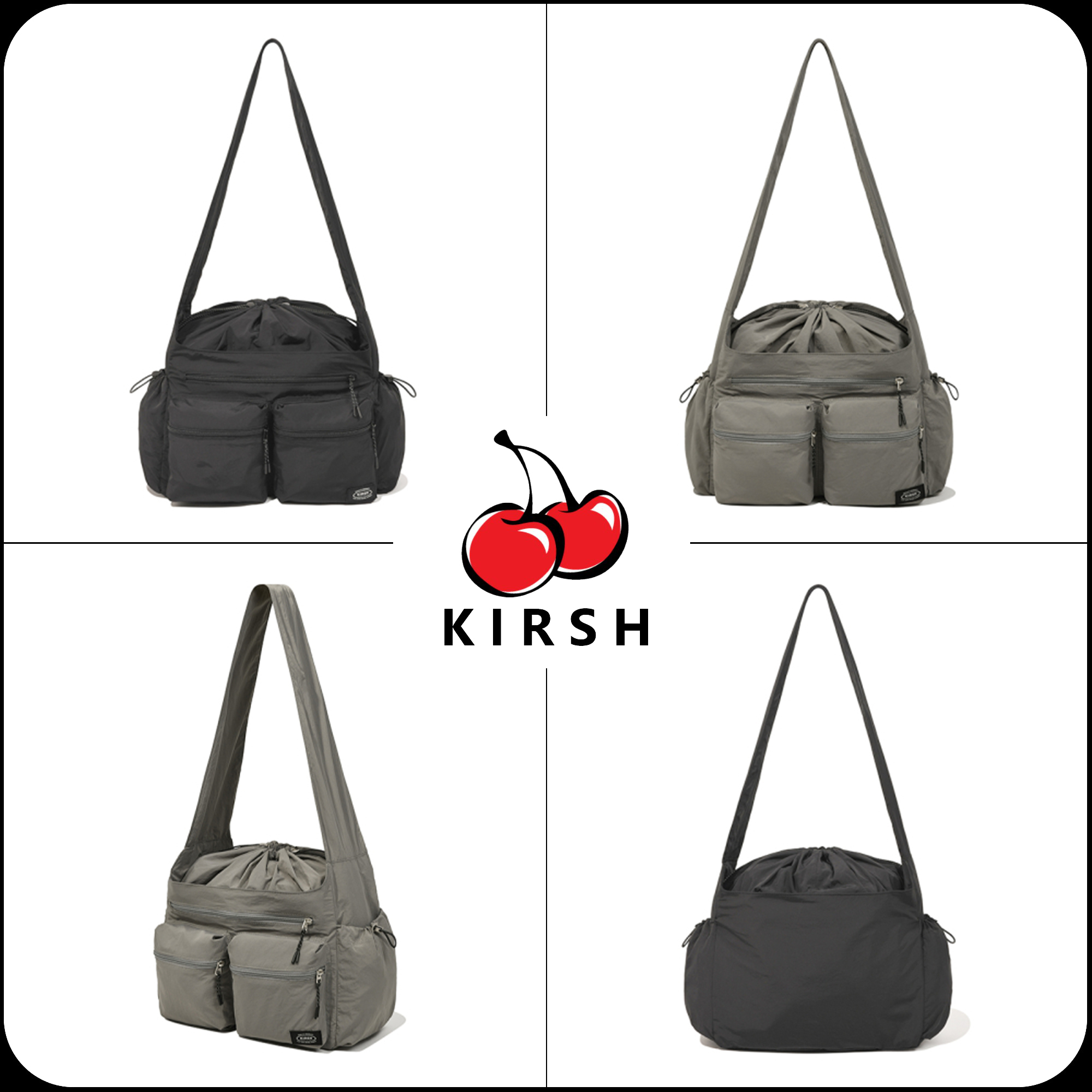 [ KIRSH ]★POCKET DRAWSTRING CROSS BAG