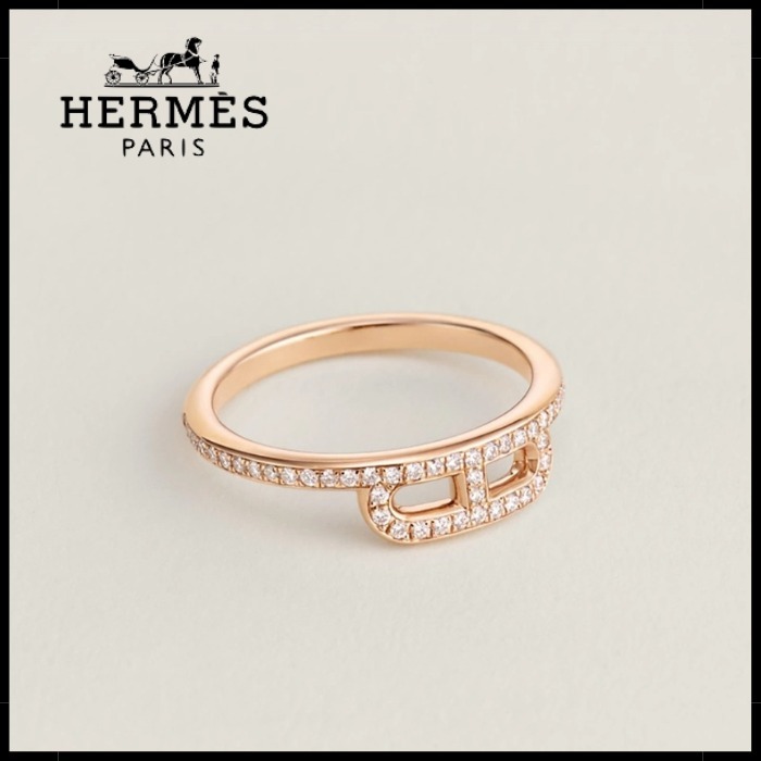 【日本未入荷★上品な輝き】HERMES Bague Link d‘Hermesリング