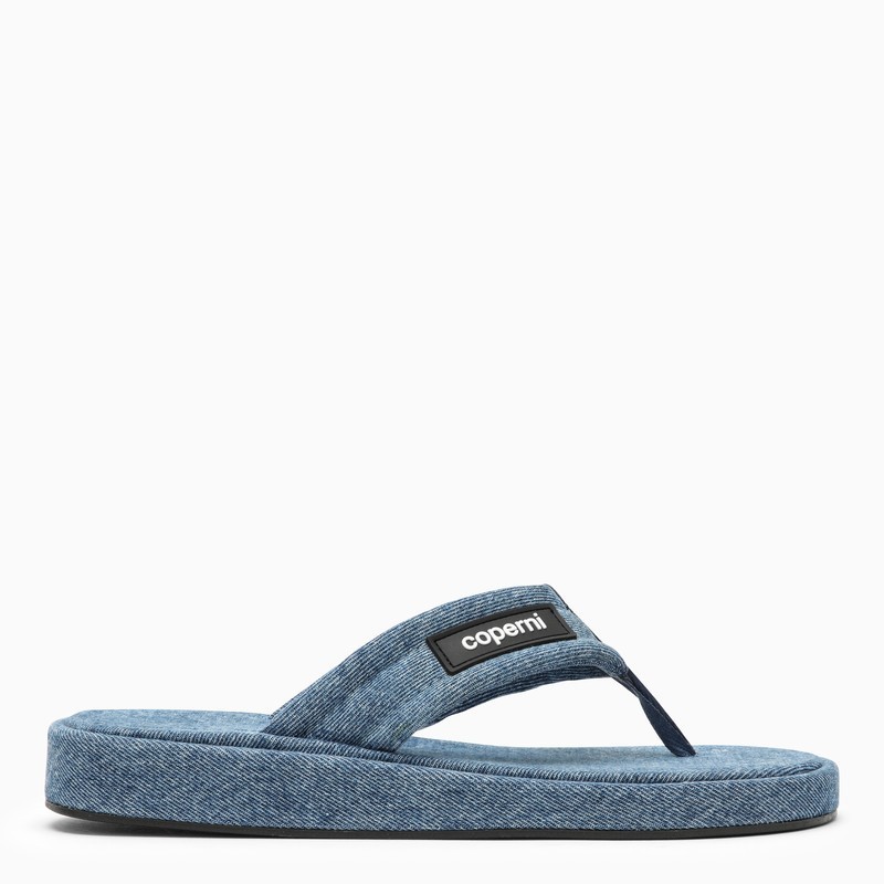 シューズ・サンダルその他 COPERNI Denim flip-flops with logo