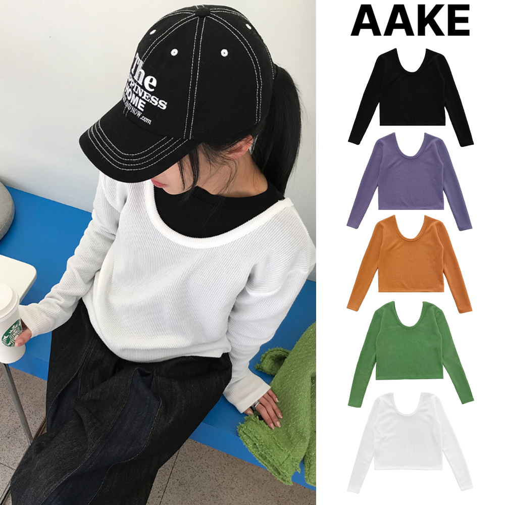 【AAKE】VIVID U-NECK TOP
