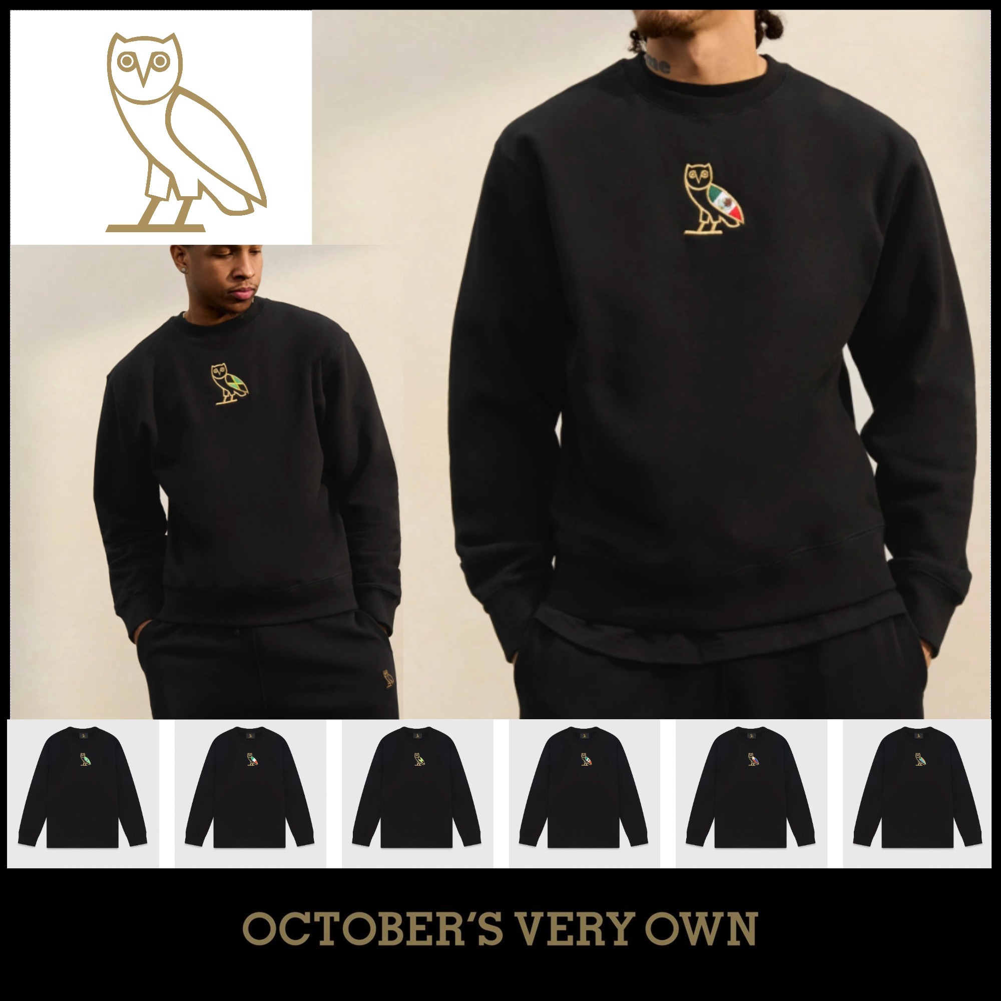 【October's Very Own】国旗 ゴールドロゴ・スウェット OG