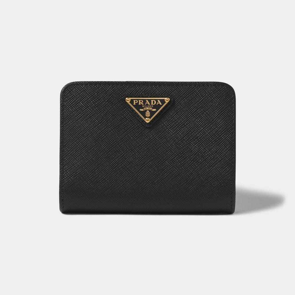 PRADA★レディース 三角ロゴ サフィアーノ折りたたみ財布
