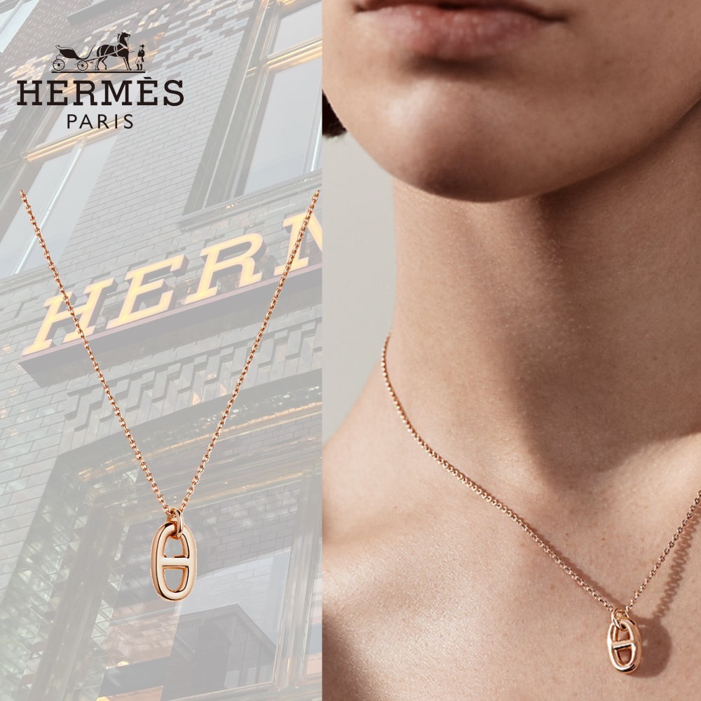 【シンプルイズベスト♪】HERMES ゴールドネックレス♪