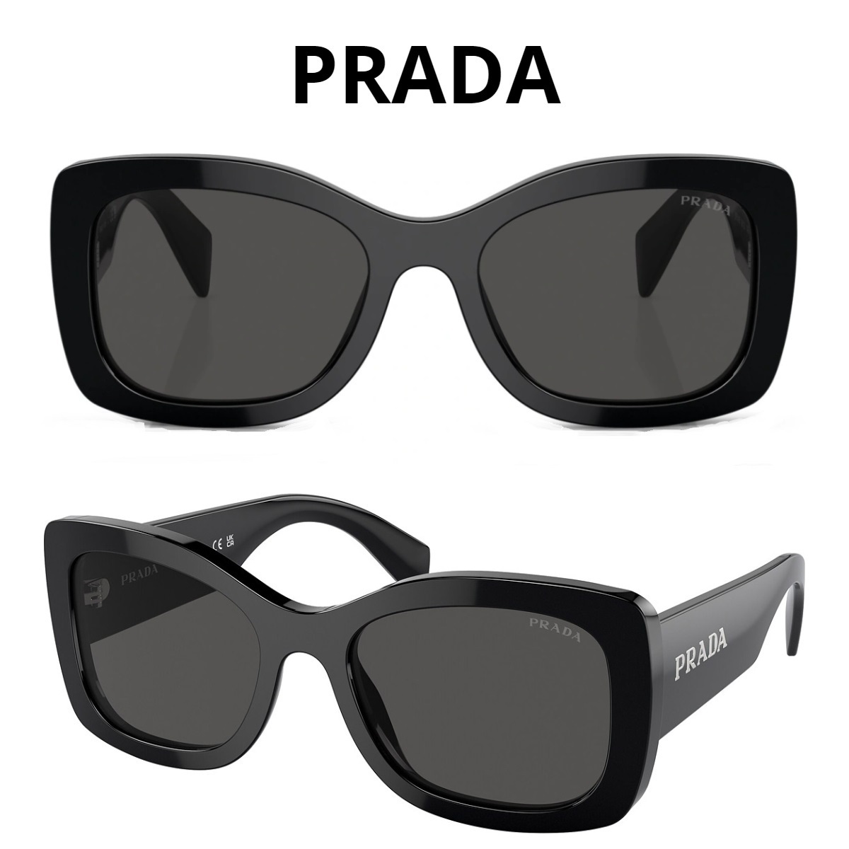 関税・送料込み＊PRADAプラダ＊スクエア ワイド  サングラス